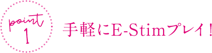 ポイント①　手軽にE-Stimプレイ！